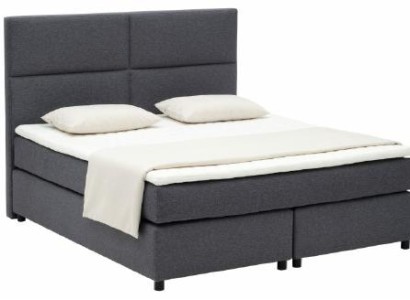 Континентальная кровать Boxspring текстильная кровать с подушками высокая на двуспальная кожа
